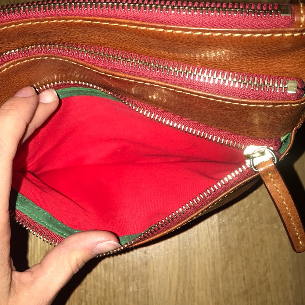 Dooney & Bourke Light Brown Leather Crossbody - Picture 2 of 5